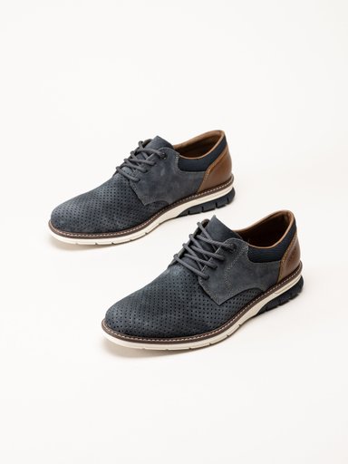 Rieker - Mörkblå mockasko