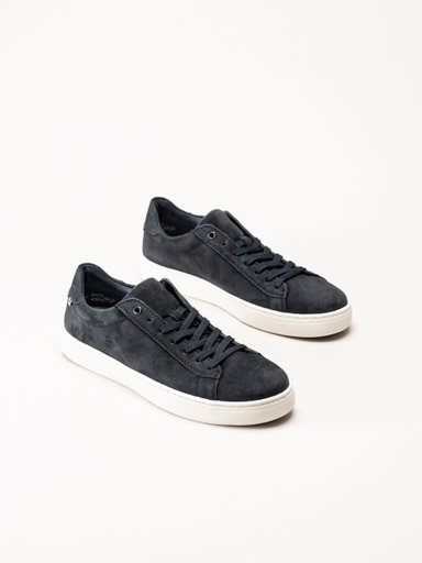 Rieker - Mörkblå sneakers i mocka