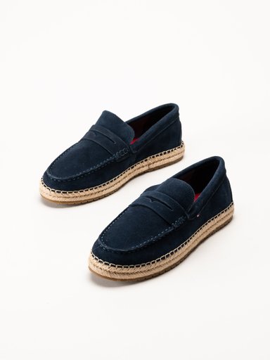 Tommy Hilfiger - Flexible Hilfiger Espadrille - Mörkblå espadrillos i mocka
