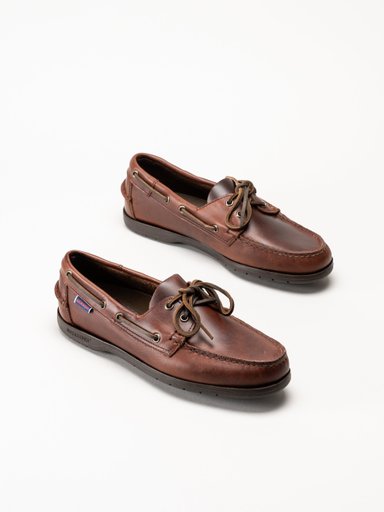 Sebago - Endeavor FGL - Mörkbruna seglarskor i skinn