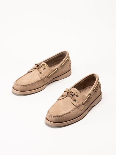 Sebago - Portland - Beige seglarskor i nubuck