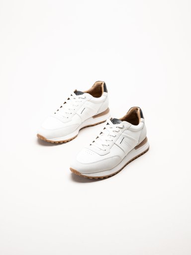 Marco Tozzi - MT Sport - Vita sneakers i skinn och mocka