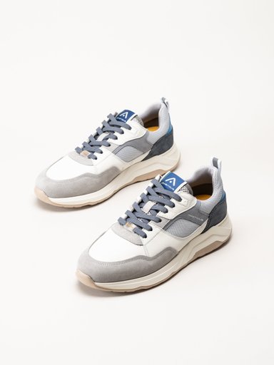 Ambitious - Gråblå sneakers i skinn och mocka