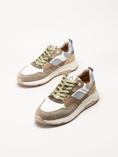 Ambitious - Bruna sneakers i mocka och skinn