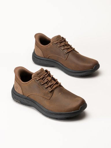Skechers - Pollard Colt - Mörkbruna snörskor
