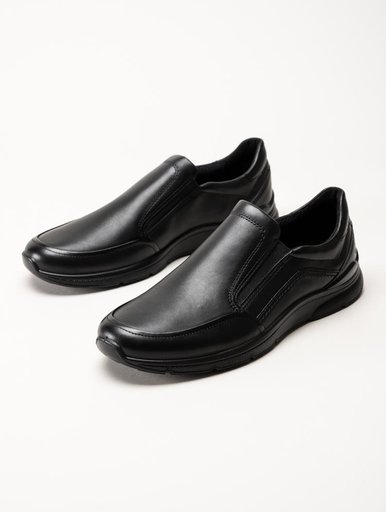 Ecco - Irving - Svarta slip on promenadskor