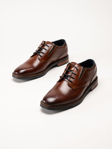 Bugatti - Maik Exko - Bruna skinnskor med snörning