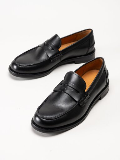 Vagabond - Steven - Svarta loafers i skinn