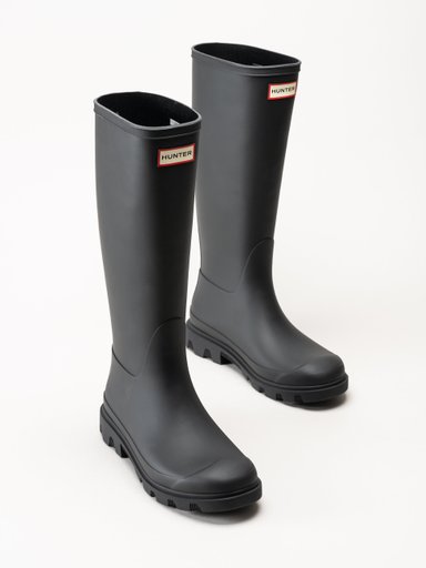 Hunter - Unisex Downpour Tall Boot - Svarta höga gummistövlar