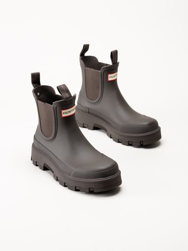 Hunter - Unisex Elements Elastic Chelse - Bruna låga gummistövlar