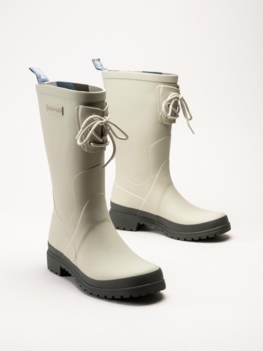 Tretorn - Skanör - Beige höga gummistövlar