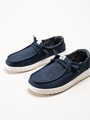 Hey Dude - Wendy Stretch Canvas - Mörkblå snörskor i textil