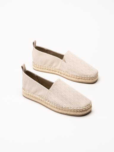 Calvin Klein - Oblique AOP - Beige espadrillos