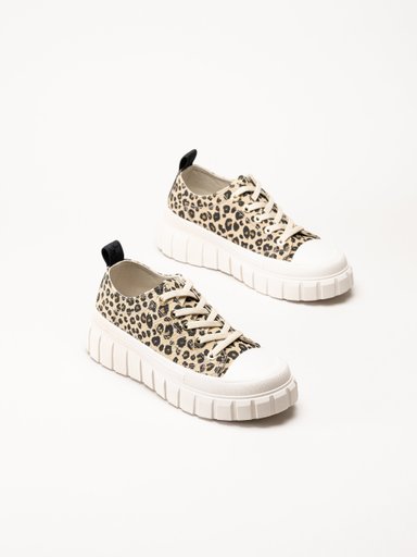 Marco Tozzi - Leopardmönstrade chunky sneakers