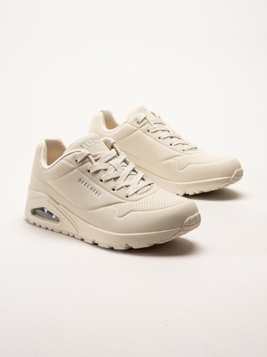 Skechers - Uno - Stand On Air - Off white sneakers i skinnimitation