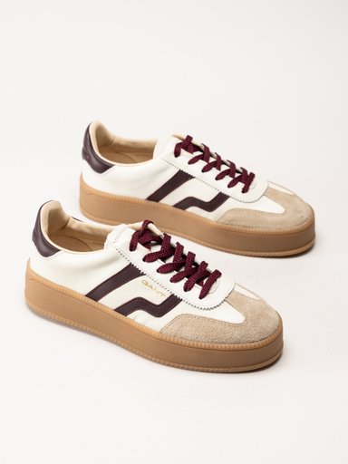 Gant Footwear - Cuzmani - Vita retro platåsneakers i skinn och mocka