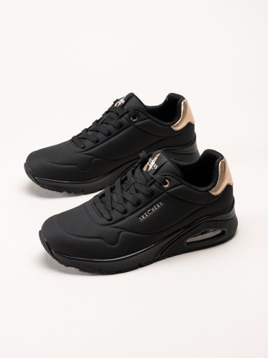 Skechers - Uno - Golden Air - Svarta sneakers i skinnimitation