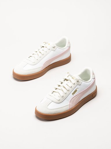 Puma - Club II Era - Vita sneakers i skinn och mocka