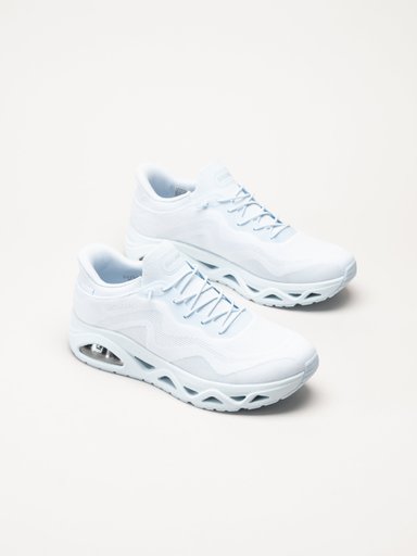 Skechers - Uno Glide Step - Ljusblå slip-ins sneakers i mesh