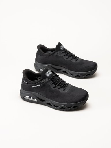 Skechers - Uno Glide Step - Svarta slip-ins sneakers i mesh