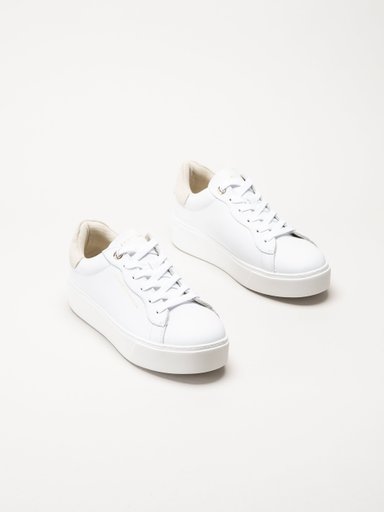 Tommy Hilfiger - Seren Platform 9C - Vita sneakers i skinn