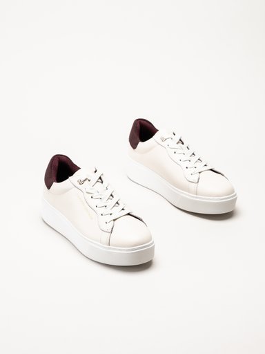 Tommy Hilfiger - Seren Platform 9C - Beige sneakers i skinn