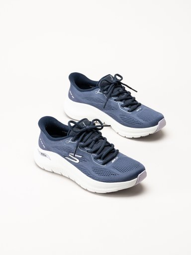 Skechers - Arch Fit 2.0 - Marinblå slip-ins sneakers i mesh