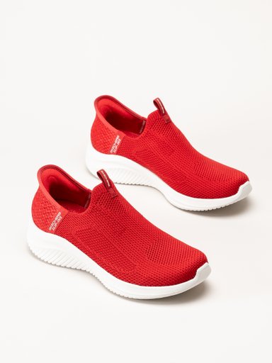 Skechers - Ultra Flex 3.0 - Röda slip-ins sneakers