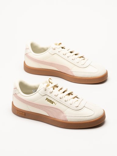 Puma - Club II Era - Beiga sneakers i skinn