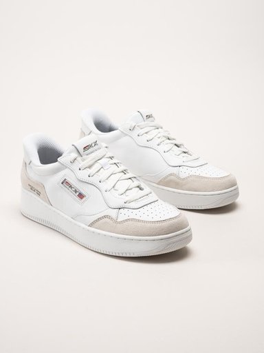 Skechers - Sport Court 2.0 - Konor - Vita sneakers i skinn