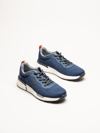 Rieker - Marinblå sneakers i mesh