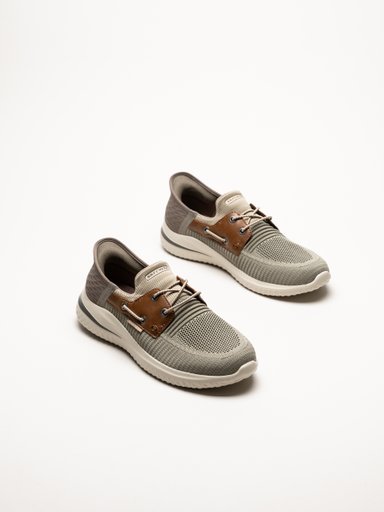 Skechers - Slip-Ins Delson 3.0 - Roth - Kakifärgade slip-ins sneakers