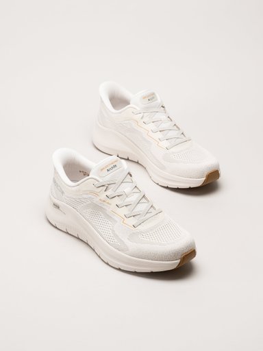 Skechers - Arch Fit 2.0 - Offwhite slip-ins sneakers i mesh