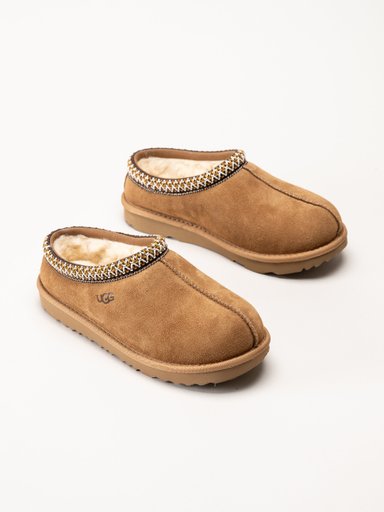 UGG - K Tasman II - Ljusbruna ullfodrade tofflor i mocka