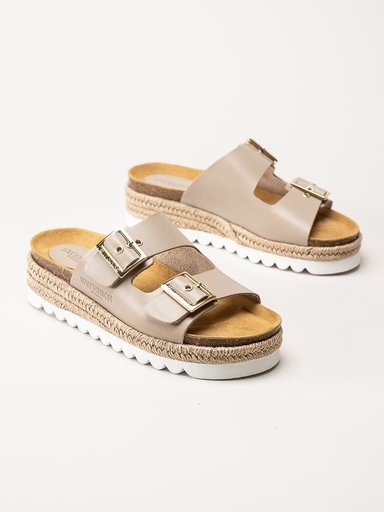 Sweeks - Sonja - Beige slip in sandaler i skinn