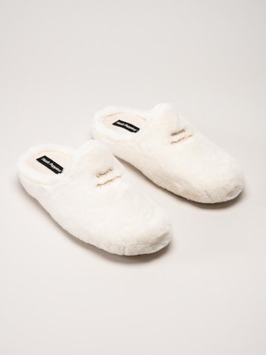 Hush Puppies - Olivia - Vita fluffiga slip in tofflor
