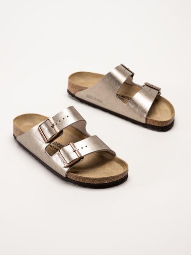 Birkenstock - Arizona Birko-Flor narrow - Bronsmetallic slip in sandaler