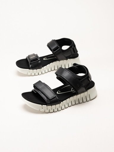 Ecco - Gruuv Sol Sandal - Svarta sportiga sandaler