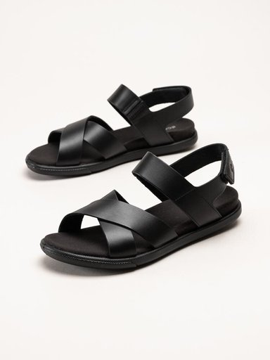 Ecco - Samara Sandal 4 straps - Svarta sandaler i skinn