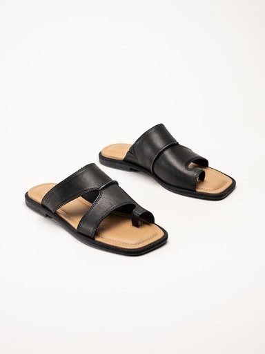 UGG - W Matira - Svarta slip in sandaler i skinn