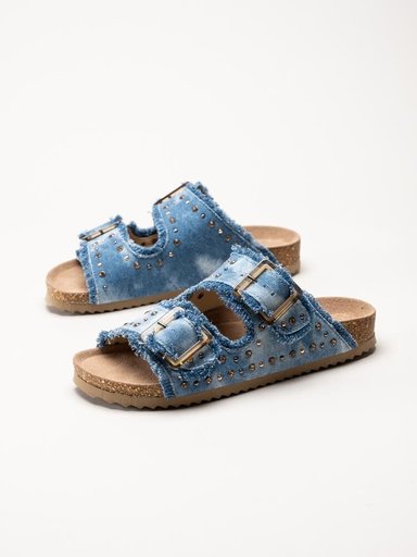 Colors of California - Blå Bio-sandaler i jeans med strass