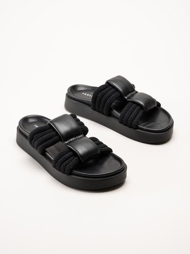 Inuikii - Cord Athena - Svarta slip in sandaler i skinn