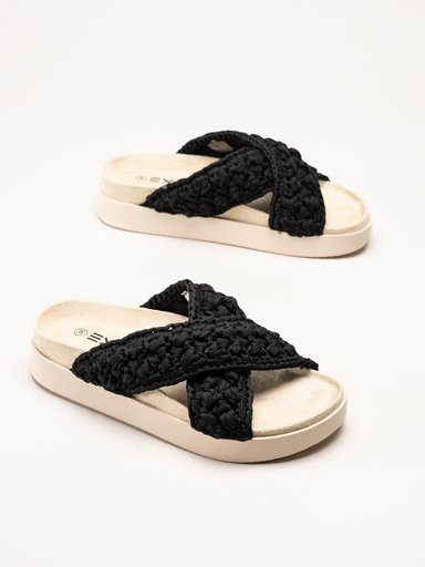 Exani - Leona - Svarta slip in tofflor