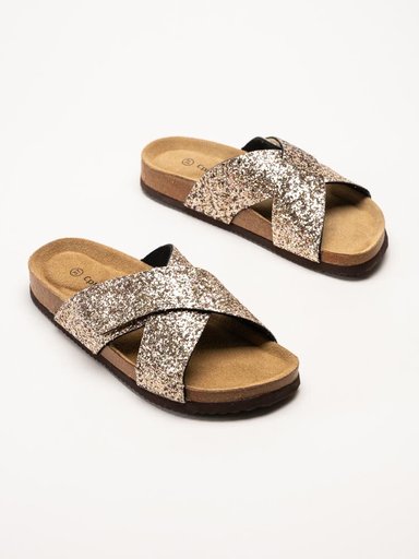 CpH Comfort - Guldglittriga slip in sandaler