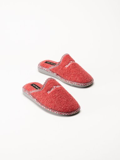 Hush Puppies - Women´s Lola - Röda tofflor i filt