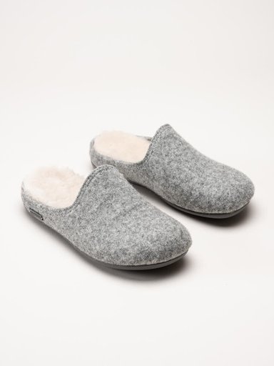 Shepherd - Fatima - Grå slip in tofflor i ullblandning