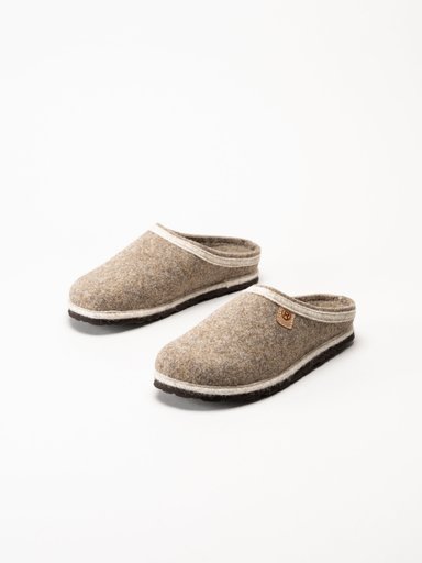 Rohde - D.Meran - Ljusbruna slip in tofflor i ullfilt