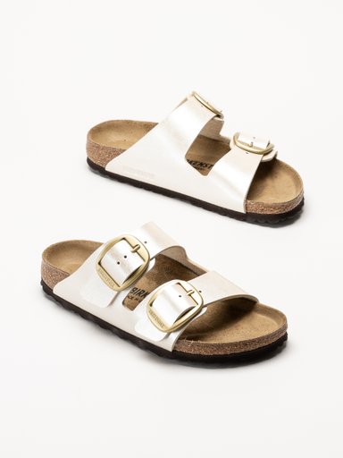 Birkenstock - Arizona Big Buckle - Beige skimrande slip in sandaler