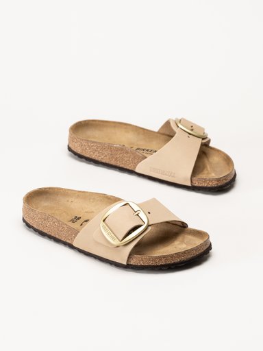 Birkenstock - Madrid Big Buckle - Beige sandaler