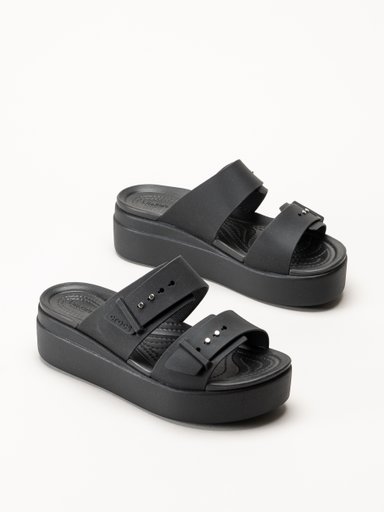 Crocs - Brooklyn Buckle - Svarta platå slip in